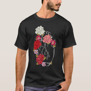 Camiseta Flores Anatômicas Amor Planta Jardim Flor Coração