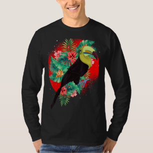 Camiseta Flores Animais Tropicais Florestas Tropicais Aves
