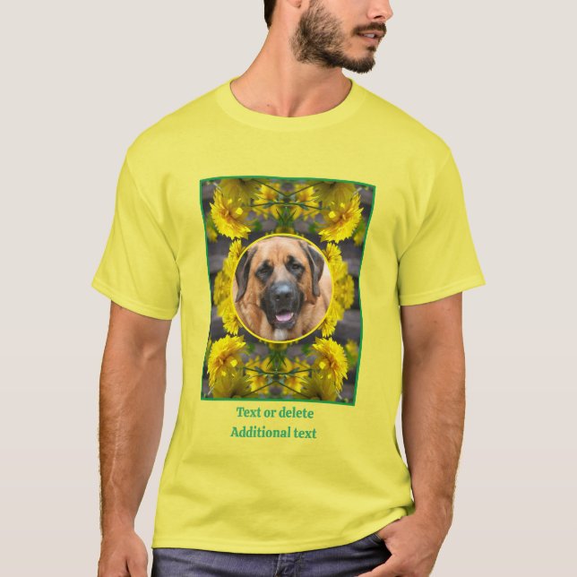 Camiseta Flores Ao Sol Criam Sua Própria Foto De Pet (Frente)