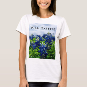 Camiseta Flores Azuis Flores do Texas Floral