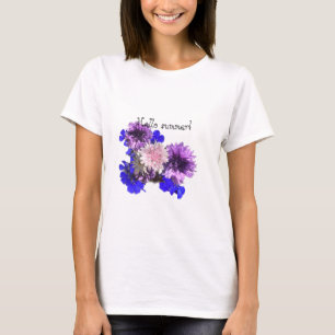Camiseta Flores azuis, olá verão!