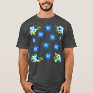 Camiseta Flores Azuis Pequenas