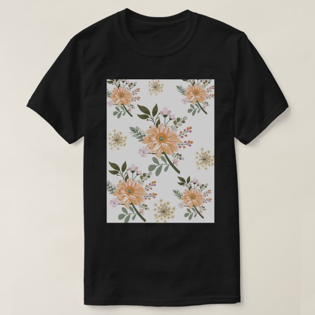 Camiseta flores bonitas (Frente do Design)