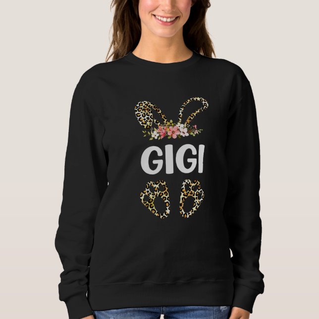 Camiseta Flores bonitas da mãe de Leopard Gigi Páscoa (Frente)