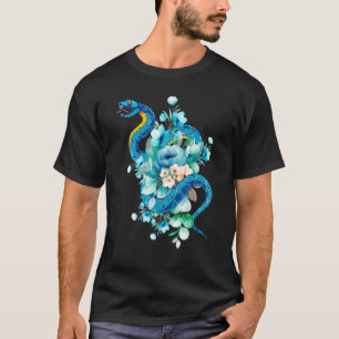 Camiseta Flores Bonitas Réptil Animal Predador Dono de Anim