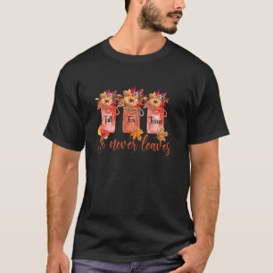 Camiseta Flores Caem Por Jesus Nunca Deixam Graças