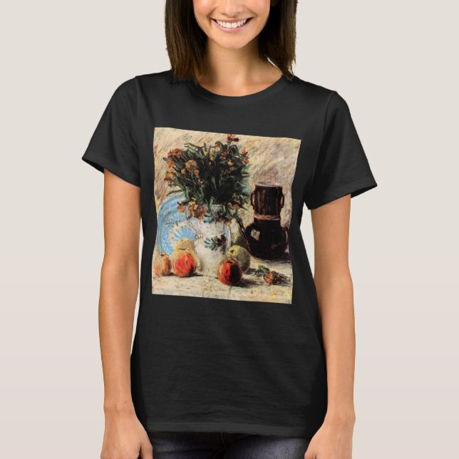 Camiseta Flores, Cafeteira e Frutas de Vincent van Gogh (Frente)