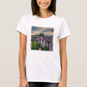 Camiseta Flores Campo de linha na Nova Zelândia