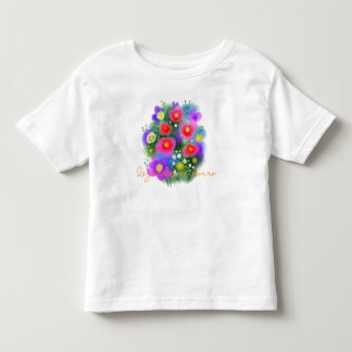 Camiseta Flores caprichosas de verão rosa