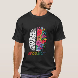 Camiseta Flores Cerebrais Neurodiversidade Conscientização