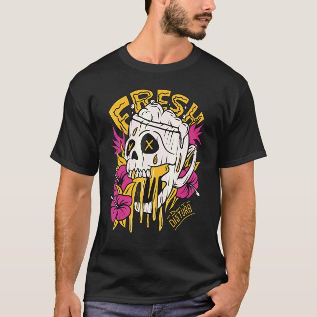 Camiseta Flores coloridas da imaginação 9 (Frente)