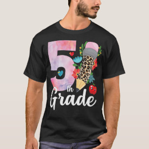 Camiseta Flores Coloridas de 5, Professores-Leopardo Alunos
