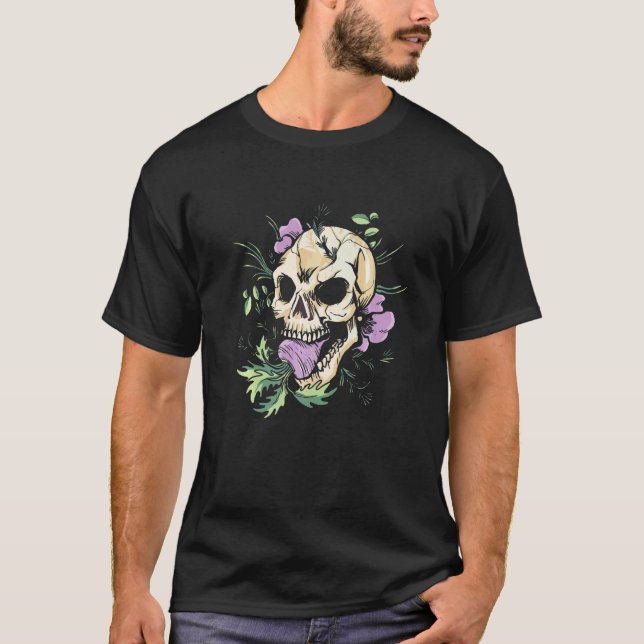Camiseta Flores coloridas de imaginação   (Frente)
