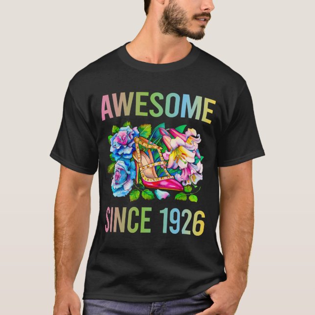 Camiseta Flores Coloridas - Incrível Desde 1926 (Frente)