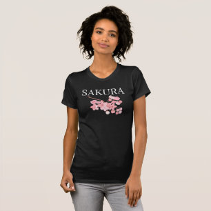 Camiseta Flores cor-de-cereja cor-de-rosa Flores-d'água Sak