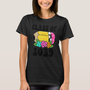Camiseta Flores Crianças De Volta à Escola Turma de 2039 Ca