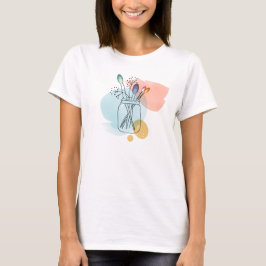Camiseta Flores criativas de Abstrato