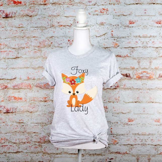 Camiseta Flores da primavera Fox Foxy Lady (Criador carregado)
