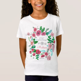 Camiseta Flores da Primeira Comunhão das Crianças | Camiset