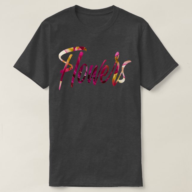 Camiseta Flores dahlias typografia Asteraceae (Frente do Design)