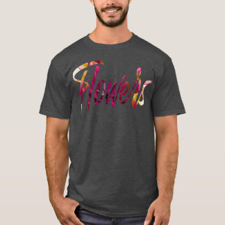Camiseta Flores dahlias typografia Asteraceae
