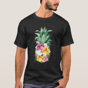 Camiseta Flores de Abacaxi Aloha Hawaii Vintage Hawaiian Fl