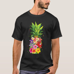 Camiseta Flores de Abacaxi Aloha Hawaii Vintage Hawaiian Fl