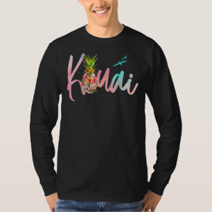 Camiseta Flores de abacaxi Kauai Hawaii Summer Vintage Kaua