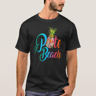 Camiseta Flores de abacaxi Rua Pete Beach Vintage Flórida F