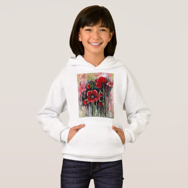 Camiseta Flores De Água Em Hoodie (Frente Completa)