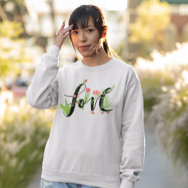Camiseta Flores de Amor Desenhadas à Mão