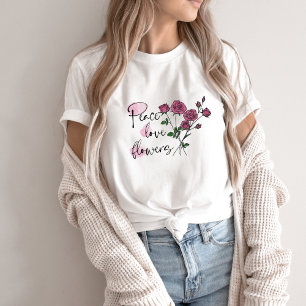 Camiseta Flores de Amor pela Paz