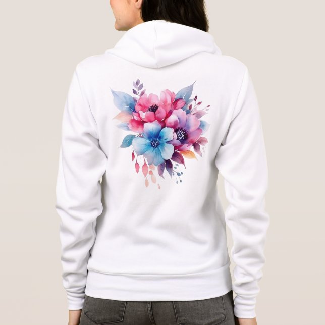 Camiseta Flores de Aquarela Design Floral (Verso)