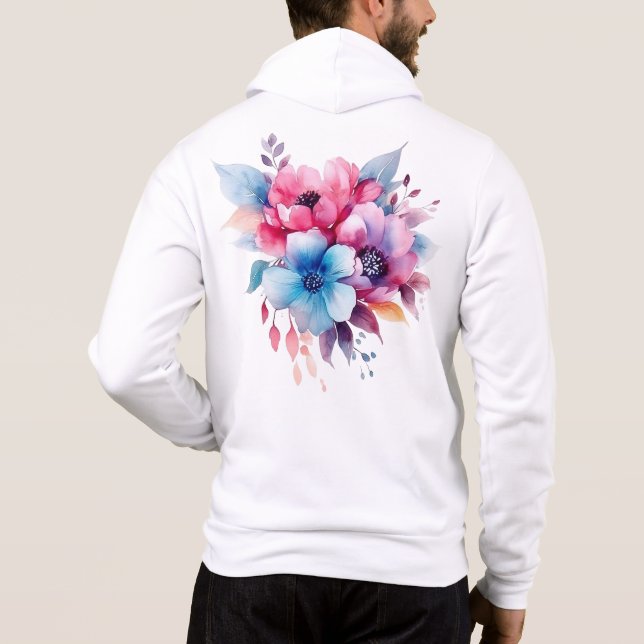 Camiseta Flores de Aquarela Design Floral (Verso)