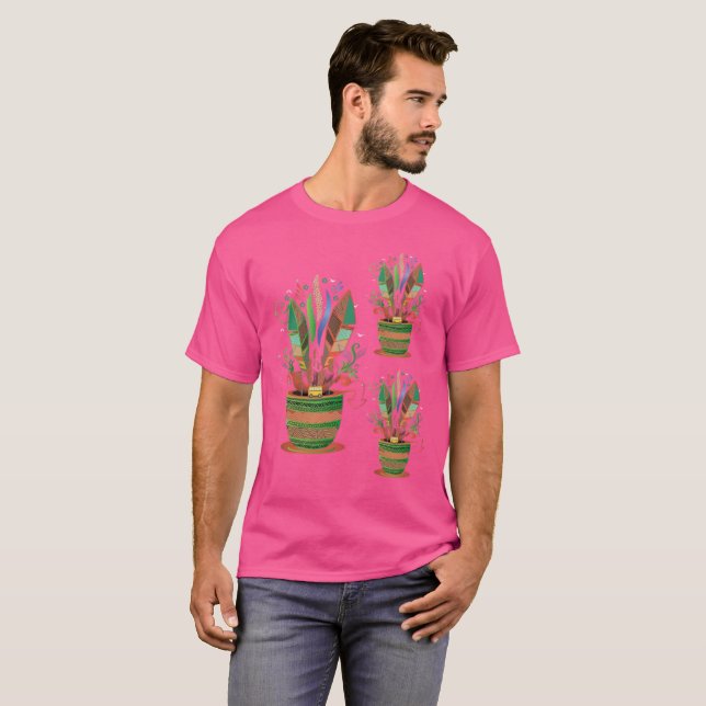 Camiseta Flores de arte/ designs (Frente Completa)