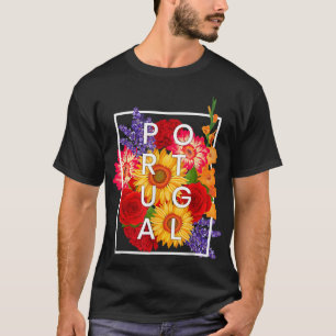 Camiseta Flores de Arte Palavra em Portugal - Orgulho Portu