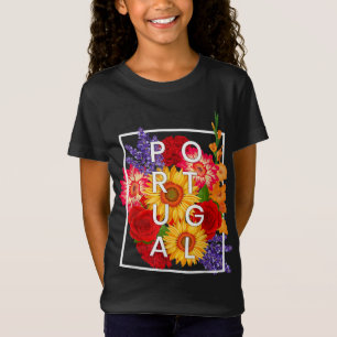 Camiseta Flores de Arte Palavra em Portugal - Orgulho Portu