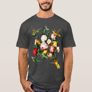 Camiseta Flores de beija-florGpresente de beija-flor