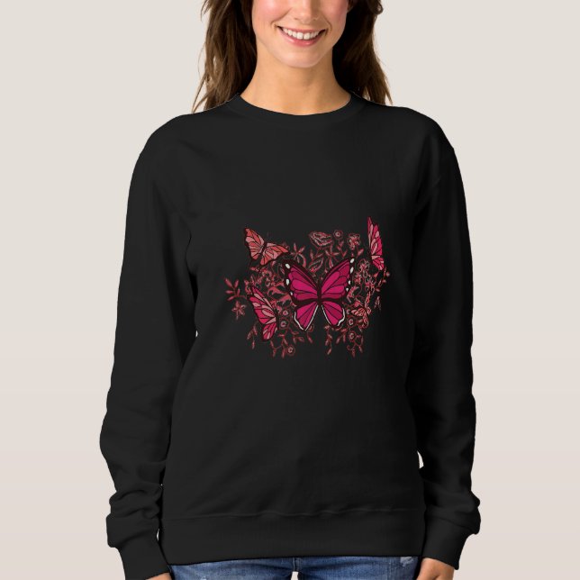 Camiseta Flores de borboletas (Frente)