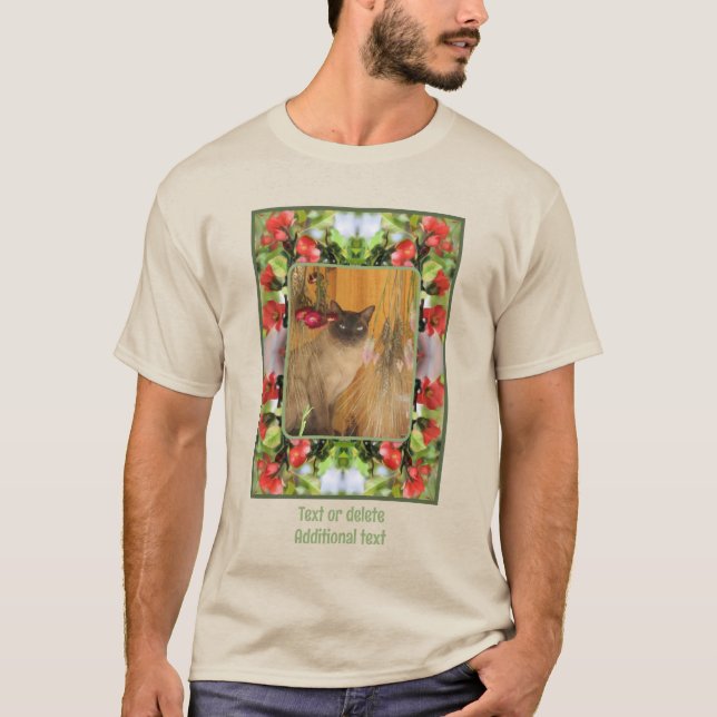 Camiseta Flores de Brilho Criam sua própria foto (Frente)