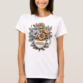 Camiseta Flores de café para felicidade