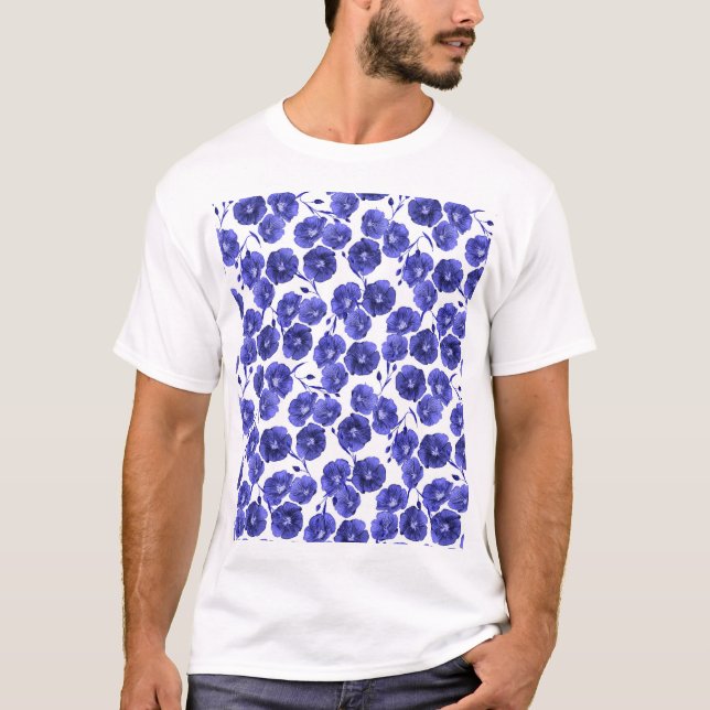 Camiseta Flores de Campo de Aquarela: Papel de Parede Botân (Frente)