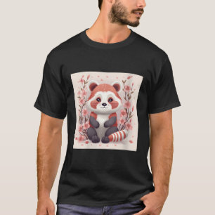 Camiseta Flores De Cereja E Par Vermelho Perfeito Para