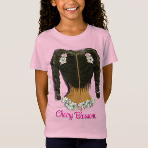 Camiseta Flores de Cerejeira e Tranças
