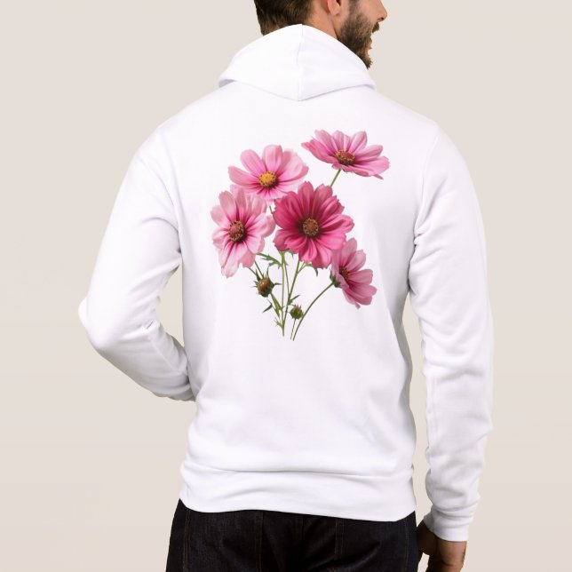Camiseta Flores de Cosmos Rosa-23456 (Verso)