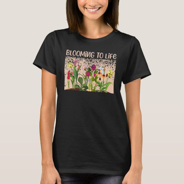 Camiseta Flores De Cotação De Primavera Para O Jardinagem D (Frente)