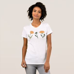Camiseta Flores de Dandelion Motif Floral Laranja
