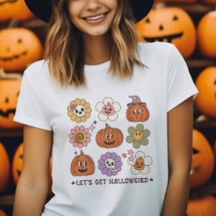Camiseta Flores de Dia das Bruxas