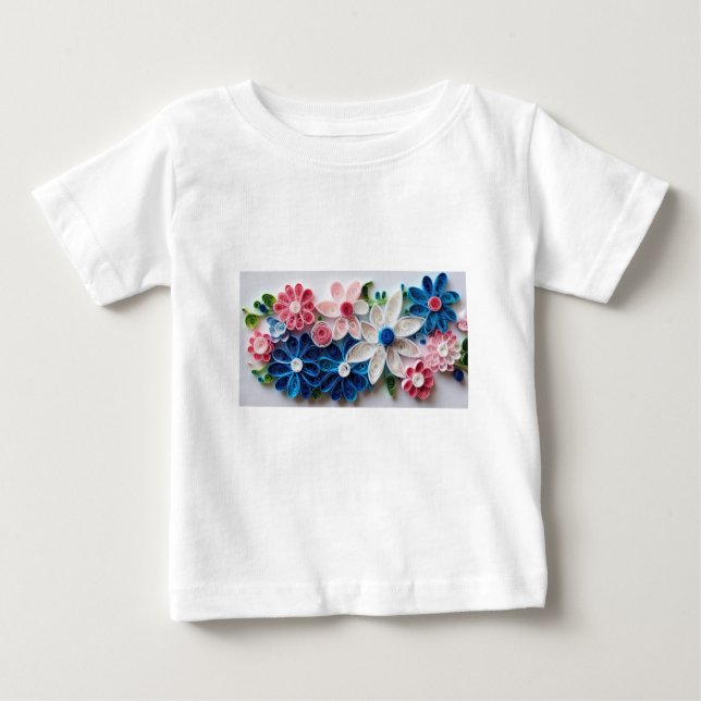 Camiseta "Flores de Enchimento de Papel Whimsical" (Frente)