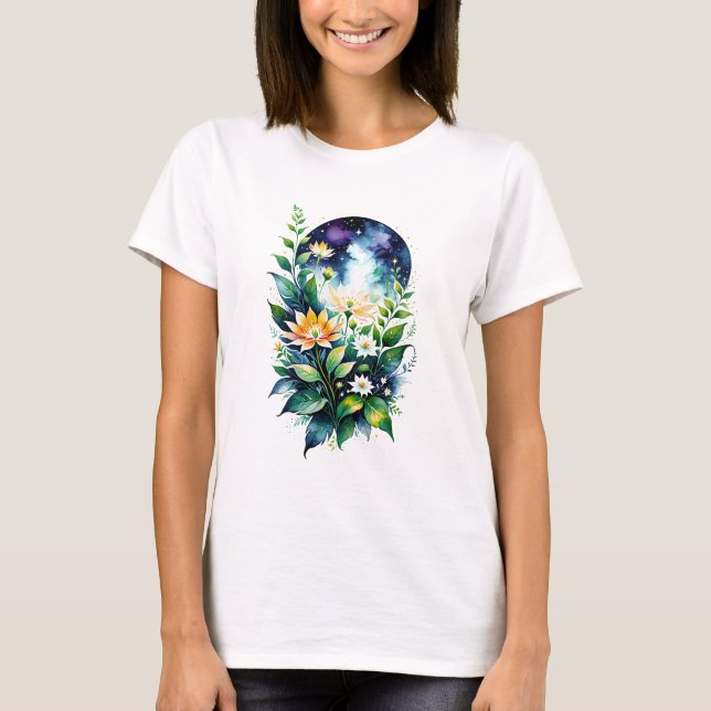 Camiseta Flores de Espaço (Frente)